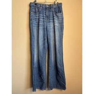 Buffalo David Bitton‎ Womens Addie High Rise Wide Leg Jeans Blue Denim W27 Y2K
